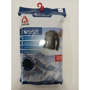 Reebok Men Performance Base Layer Long Sleeve Crew Breathable Stretch 2XL